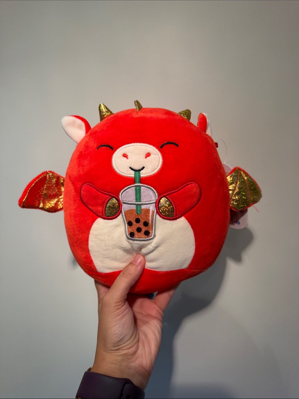 Squishmallow Baiden with Boba Cup